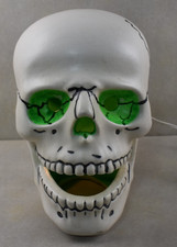 Skull Skeleton Light Up Life-Size VTG 1973 Handmade Halloween Decor, Gothic picture