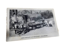 JACK RATLIFF pritchett co real photo postcard RPPC colorado hermit pioneer wagon picture