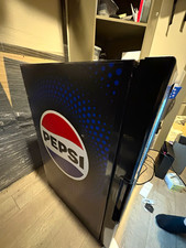 Pepsi Glass Door Merchandising Refrigerator Cooler w/ LED, Freestanding picture