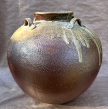 Japanese Monumental Studio Pottery Vase / Signed picture