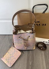 Rowan Bucket Bag In Rainbow Signature Canva silver/Sand Multi CDA92 picture