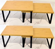 Set of 2/4 Counter Shelves Kitchen Stackable Cabinet Shelf Organizer Expandable picture