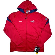 NWT Washington Capitals Reebok Center Ice Full Zip Hoodie Mens Large Red picture