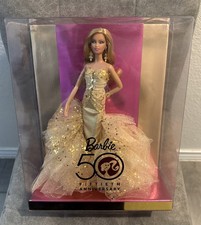 Barbie 50th Fiftieth Anniversary Gold Label Collector Doll N4981 (New In Box) picture