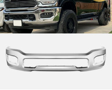 Chrome Steel Front Bumper Face Bar w/ Fog Light Hole For 2019-2024 Ram 2500 3500 picture