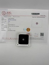 AIG Certified 1.27 Ct Natural Pink Sapphire Unheated Round Loose Gemstone picture