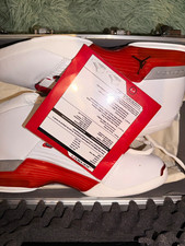 VINTAGE Air Jordan XVII 17 White/Red Mid Top 10.5 - WITH CD - Rare Collectible picture