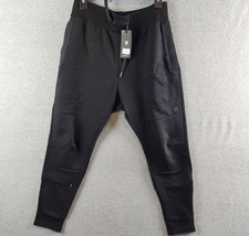 G-STAR RAW Logo Detail Drawstring Pants Men's Black Side Pockets Pull On picture