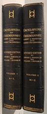 RARE ANTIQUE 1916 Encyclopedia of Freemasonry Albert Mackey 2 Vol. Set Embossed picture