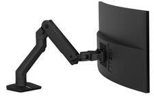 Ergotron 45-647-224 HX Desk Monitor Arm for Displays with HD Pivot - Matte Black picture