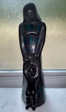 MCM Manuel Felguérez Attr (1928-) Mother & Child Pottery Sculpture 17.25” picture