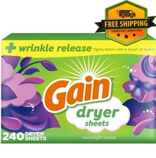 Gain Fabric Softener Dryer Sheets – Moonlight Breeze Scent, 240 Sheets picture