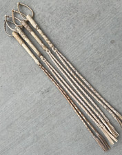 RAWHIDE HORSE QUIRT. SADDLE HORSE CUARTA CHARRA. CHICOTE DE CUERO. CHARRERIA. picture