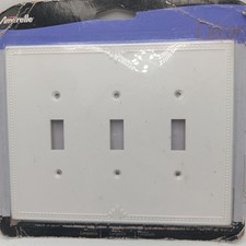 Amerelle Richmond White 3 Gang Light Switch Cover Wall Plate Country Cabin picture