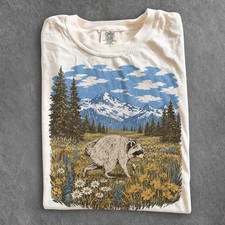 Raccoon Wildflower Meadow Comfort Tee picture