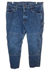 RARE Carhartt 1-of-1 Factory Prototype Sample Double-Front Logger Jeans 34x32 picture