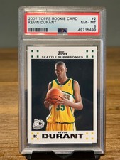 2007-08 Topps Retail Factory Set Rookie Set White Kevin Durant #2 PSA 8 RC picture