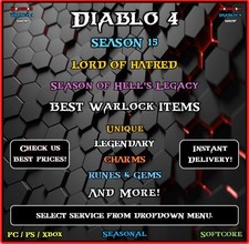 ✨Diablo 4✨Season 15✨Best Warlock Items✨Set Charms✨Meta Items for Builds✨ picture