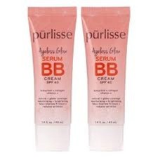 Purlisse Ageless Glow Serum BB Cream with SPF 40, Light Medium 1.4 oz Pack of 2 picture