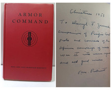 1958 Armor Command Gen Paul Robinett Signed to Darryl F. Zanuck Book JRR49 picture