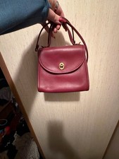 Coach Vintage Emmie Flap Oxblood Red Leather Crossbody Bag picture