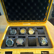 Invicta Men's Wristwatch Lot - Multiple Watches Shown w/ Yellow Invicta Case picture