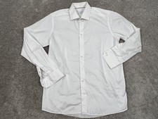 Eton Shirt Mens 17 43 White Contemporary Fit Dress Button Cotton Long Sleeve picture