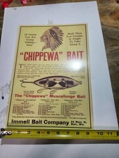 Immell Bait Co Chippewa Lures Sign Reproduction picture