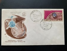 1962 French Polynesia FDC Telstar Space Satellite Airmail 50F Papeete 9-8 picture