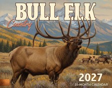 2027 Bull Elk Country Wall Calendar – 16-Month Rustic Wildlife (FREE SHIPPING) picture