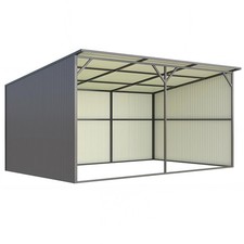 12x20 Ft Metal Livestock Shelter Run-in Shed for Cattle Horse Goat New  picture