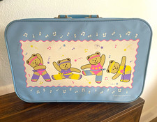 Rare Vintage 1988/1989 Sanrio Bearobics Pattern Suitcase with Carry Handle picture