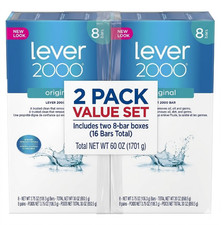 2 pk Lever 2000 Original Bar Soap, Refreshing & Moisturizing, 16 Count Pack picture