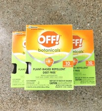 LOT OF 7 Off Botanicals Towelettes Wipes Mosquito Bug Repellent 10ct- Deet Free picture