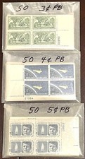 RHstamps 150 DIFF PLATE BLOCKS CONSISTING OF 50 EACH OF 3, 4, 5 CENT LOTS MNH picture