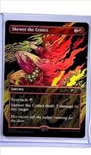 MTG Magic The Gathering SLD Secret Lair Borderless Foil #2051 Skewer the Critics picture