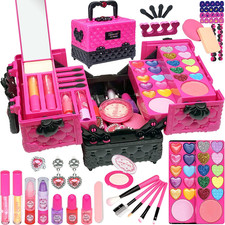 Kids Makeup Kit for Girl - 52 PCS Safe and Washable Makeup for Kids, Real Girls picture