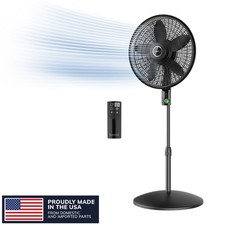 Lasko WhisperForce 18 Pedestal Fan 12-Speed DC Motor Remote Black S18708 picture