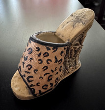 Rare Lucky Lou/Black Lagoon Designs Mini-Collab: Cheetah Wedge Shoe Tiki Mug picture