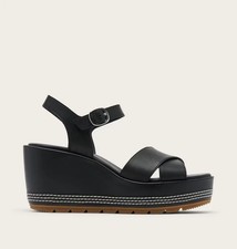 Sunpeak™ Wedge Ankle Strap Women's Sandal/Black, Gum 2 picture