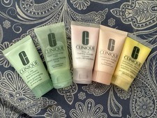CLINIQUE 5 Piece Set Scrub-Soap-Cleanser-Surge-Moisturizer NEW picture