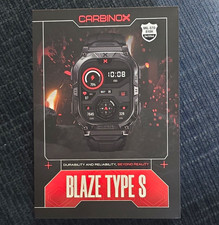 Carbinox Blaze Type S Smartwatch 49mm Black Rubber Band Altimeter Compass picture