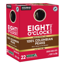 Eight O'Clock 100% Colombian Peaks, Medium Roast Coffee, Keurig K-Cup 22 Count picture