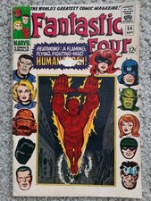 FANTASTIC FOUR #54 decent shape 3rd Black Panther app., Inhumans, 1st Evil Eye picture