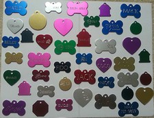 CUSTOM ENGRAVED DOG PET TAG SINGLE SIDE PERSONALIZED ID DOG CAT CHARM TAGS picture