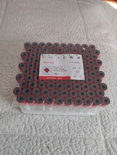 100 Ct VACUUM BLOOD COLLECTION PLAIN TUBE 16X100MM,10ML ,EXP 06/04/2027 picture