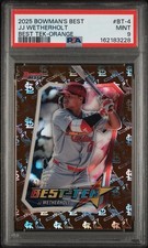 2025 Bowman’s Best JJ Wetherholt Best Tek Orange /25 #BT-4 Cardinals PSA 10💥 picture