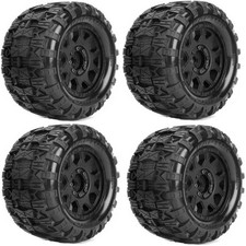Powerhobby 1/8 MT 3.8 Raptor Belted Mounted Tires (4) Tekno MT410 picture
