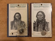 Lot of 2 Vintage 1993/94 Ken West Native American Healing Stone Postcards picture