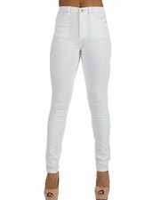 Toxik3 L185-9 Women's Stretch Fit High Waisted Skinny Jeans - White picture